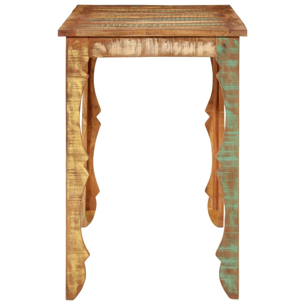 Mesa De Comedor Madera Maciza Reciclada 110x52x76 Cm_1