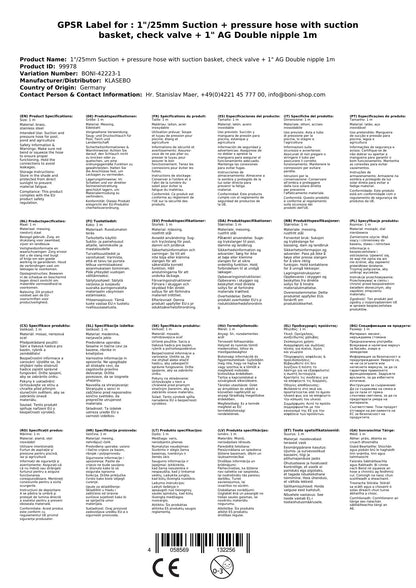 Kit Manguera De Aspiración 1 Pulgada Con Filtro, Válvula Y Racor_1