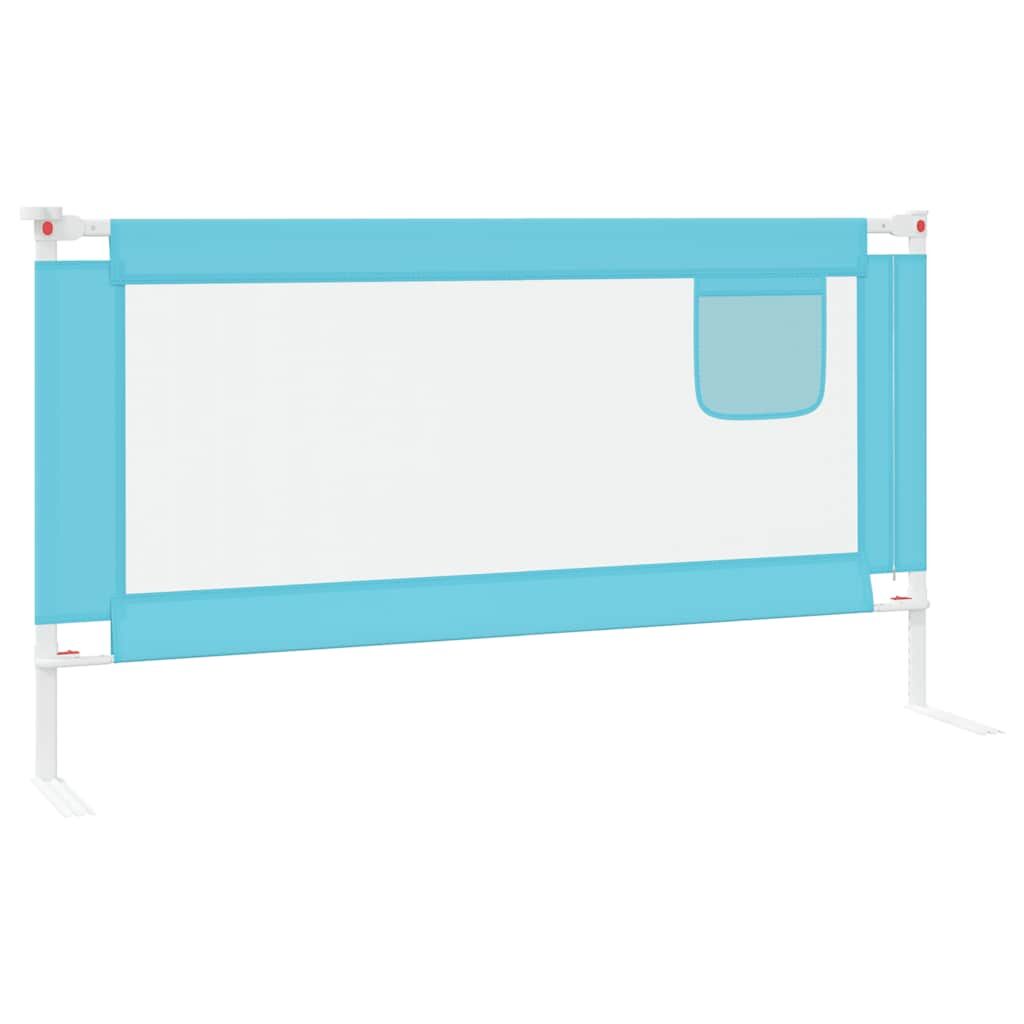 Vidaxl Barandilla De Seguridad Cama De Niño Azul Tela 160x25 Cm_4