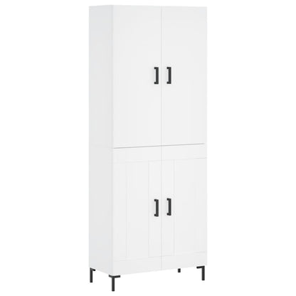 Aparador Alto Madera Contrachapada Blanco 69,5x34x180 Cm_1