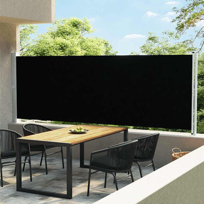 Vidaxl Toldo Lateral Retráctil Para Patio Negro 600x160 Cm_1