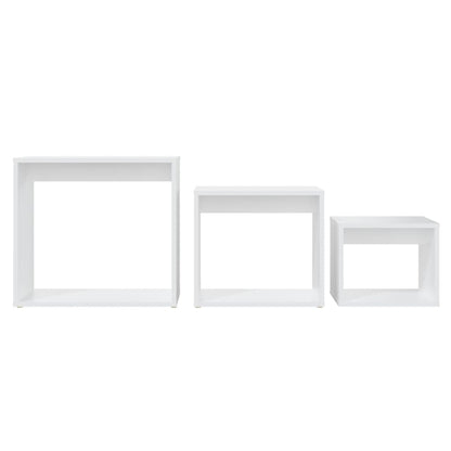 Mesas Apilables 3 Piezas Madera Contrachapada Blanco_4