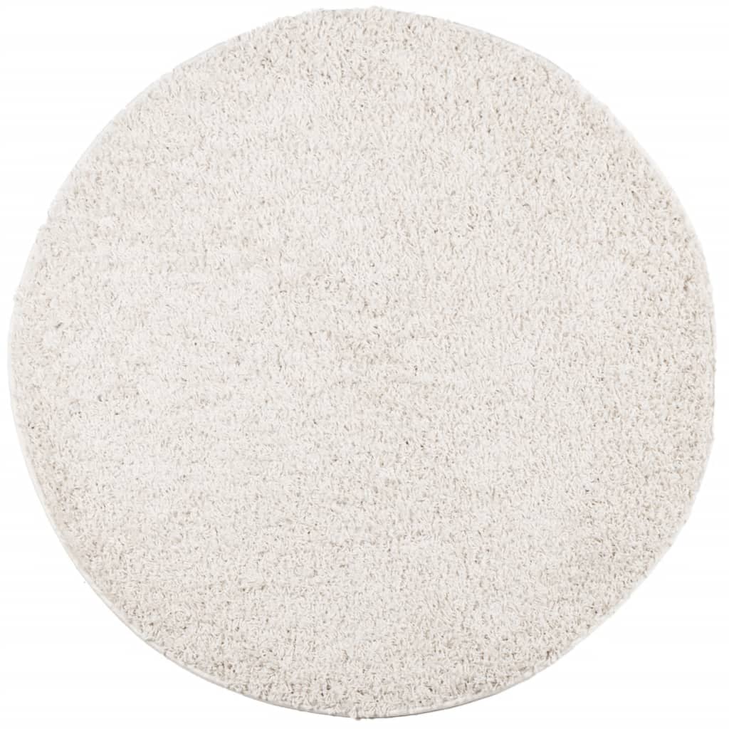 Alfombra Peluda De Pelo Largo Moderna Pamplona Crema Ø 280 Cm / Vetonek_4