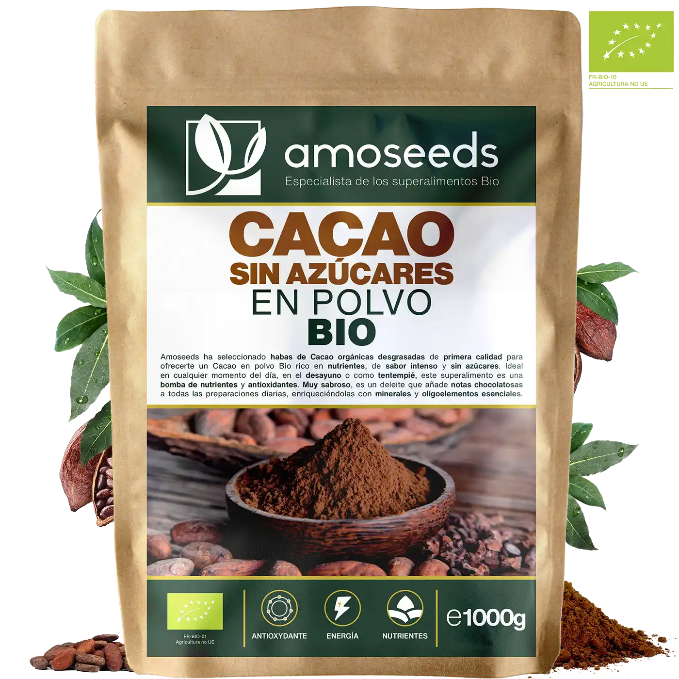 Cacao Sin Azúcares En Polvo Bio 1kg_0