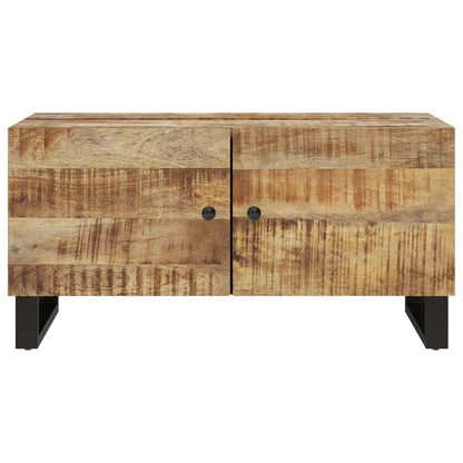 Mesa De Centro Madera Maciza Mango Y Contrachapada 80x50x40 Cm_2