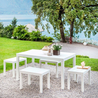 Banqueta De Exterior Nailu Polipropileno, Blanco, 60 X 45 X 39_2