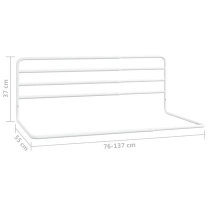 Vidaxl Barandilla De Seguridad Cama Niño Blanco Hierro (76-137)x55 Cm_2