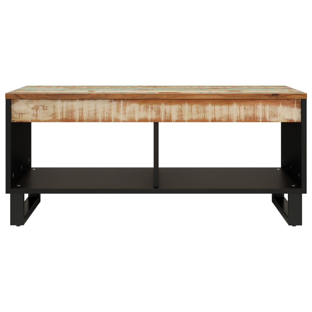 Mesa De Centro De Madera Maciza Reciclada 90x50x40 Cm_1