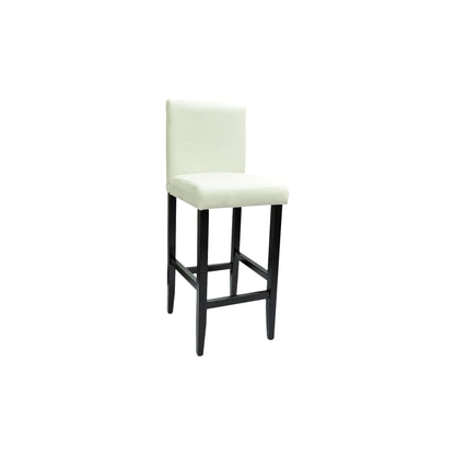 Taburetes De Cocina 4 Unidades Cuero Artificial Blanco_2