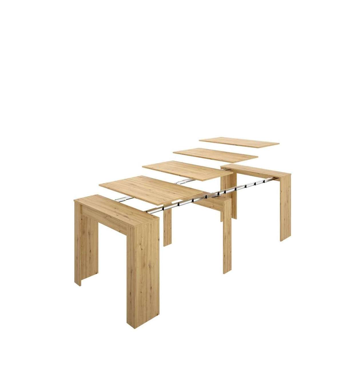 Mesa De Comedor Bailen Multifunción Extensible En Madera Nordic De 77 Cm(alto), 54-101-147-194-240 Cm(ancho), 90 Cm(largo)_3