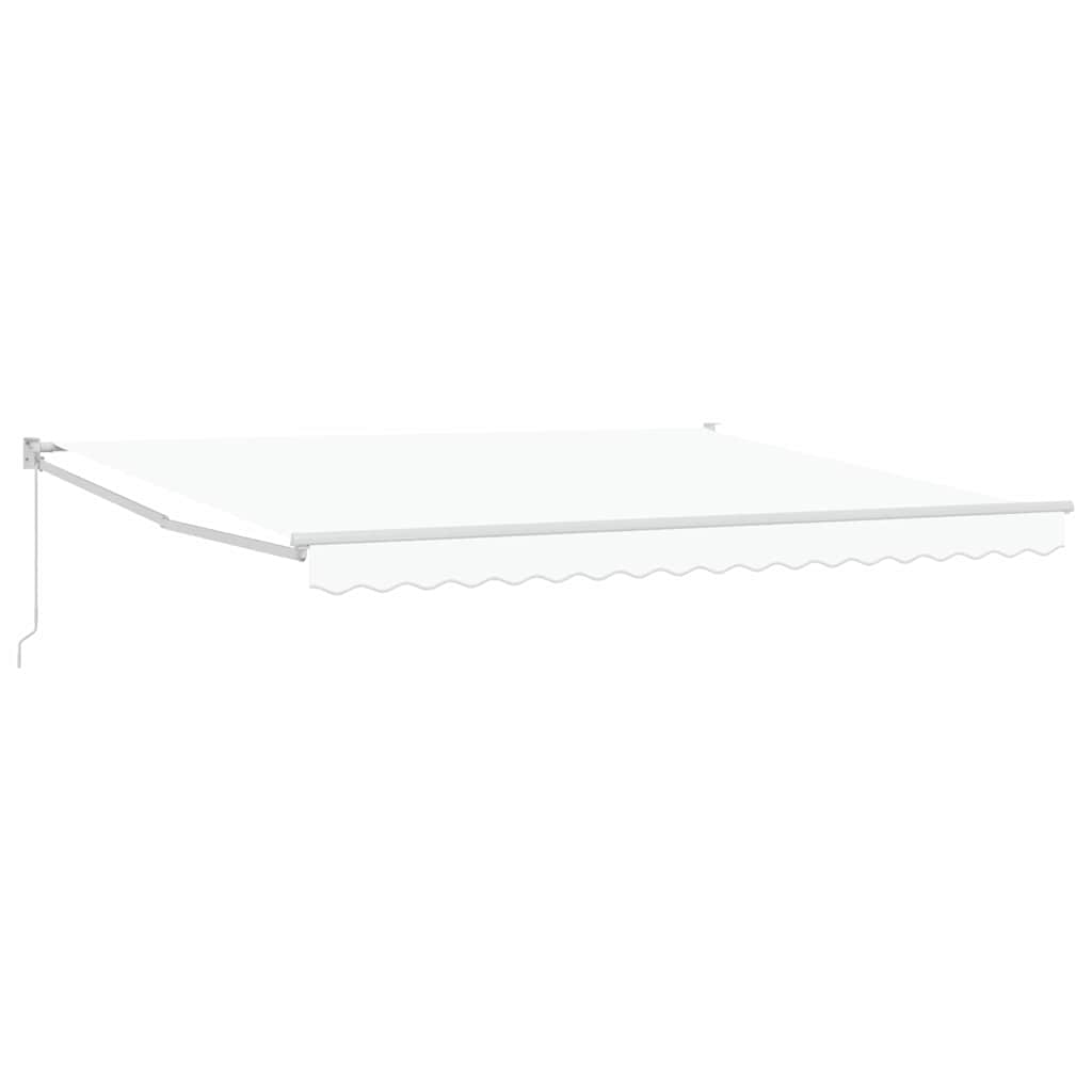 Toldo Retráctil Blanco 400 X 300 Cm 100% Poliéster Y Aluminio_0