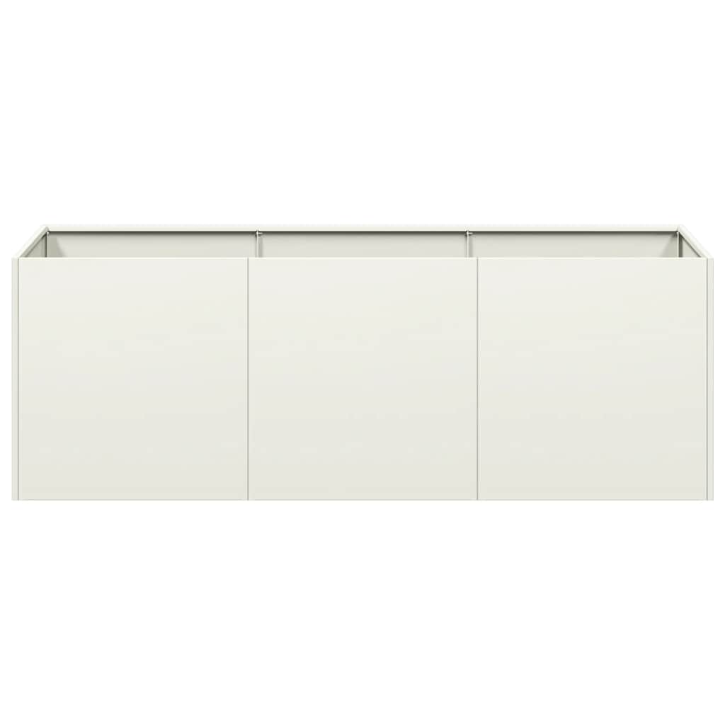 Jardinera De Acero Laminado En Frío Blanco 120x40x40 Cm_3