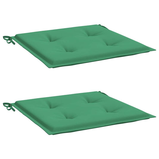 Vidaxl Cojines De Silla De Jardín 2 Uds Tela Oxford Verde 40x40x3 Cm_0