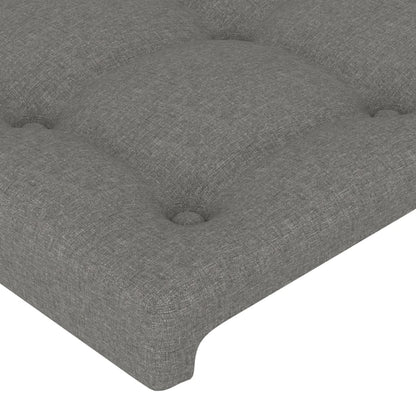 Estructura De Cama Con Cabecero De Tela Gris Oscuro 80x200 Cm / Vetonek_4