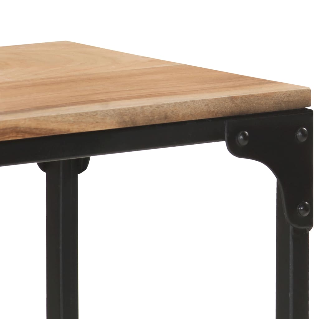 Mesa De Centro De Madera Maciza De Acacia 90x30x40 Cm_4