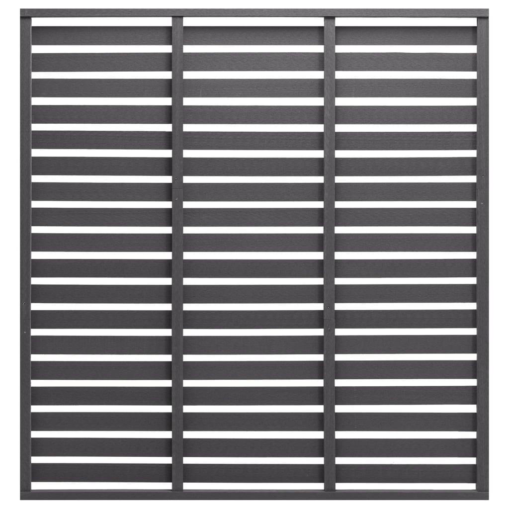 Panel De Valla De Wpc Gris 180x180 Cm / Vetonek_0