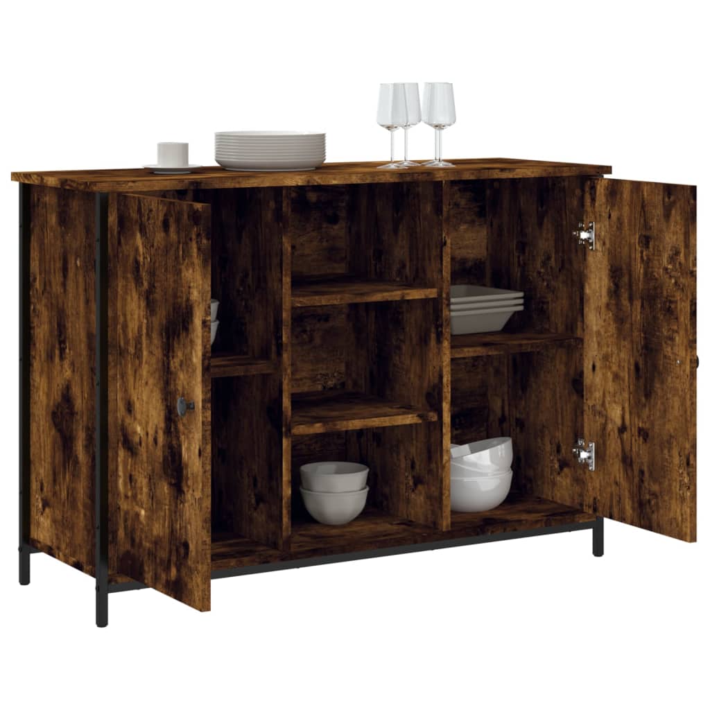 Aparador Madera De Ingeniería Roble Ahumado 100x35x70 Cm / Vetonek_3
