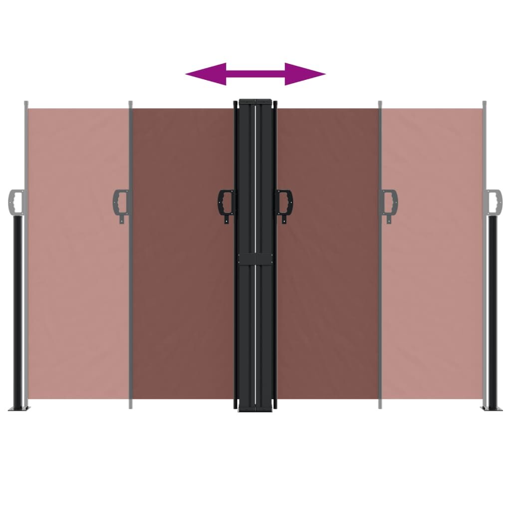 Vidaxl Toldo Lateral Retráctil Marrón 160x600 Cm_4