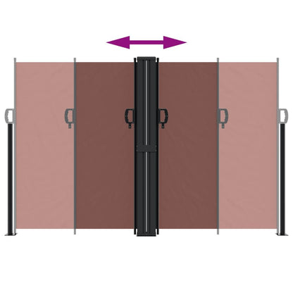 Vidaxl Toldo Lateral Retráctil Marrón 160x1000 Cm_4