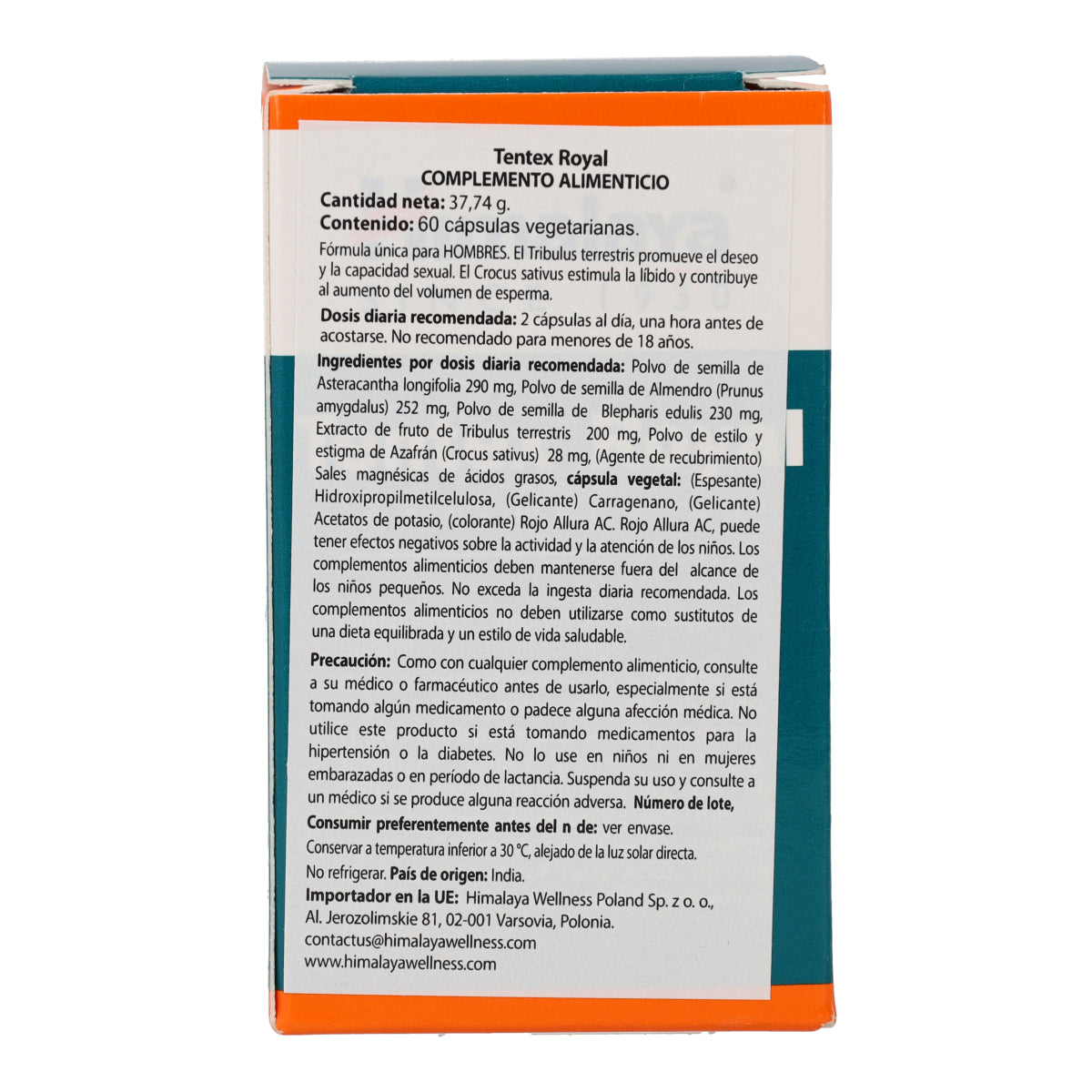Suplemento Tentex Royal Himalaya 60 cápsulas