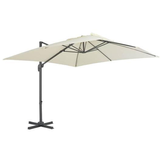 Vidaxl Sombrilla Jardín Voladiza Con Palo De Aluminio Arena 300x300 Cm_0