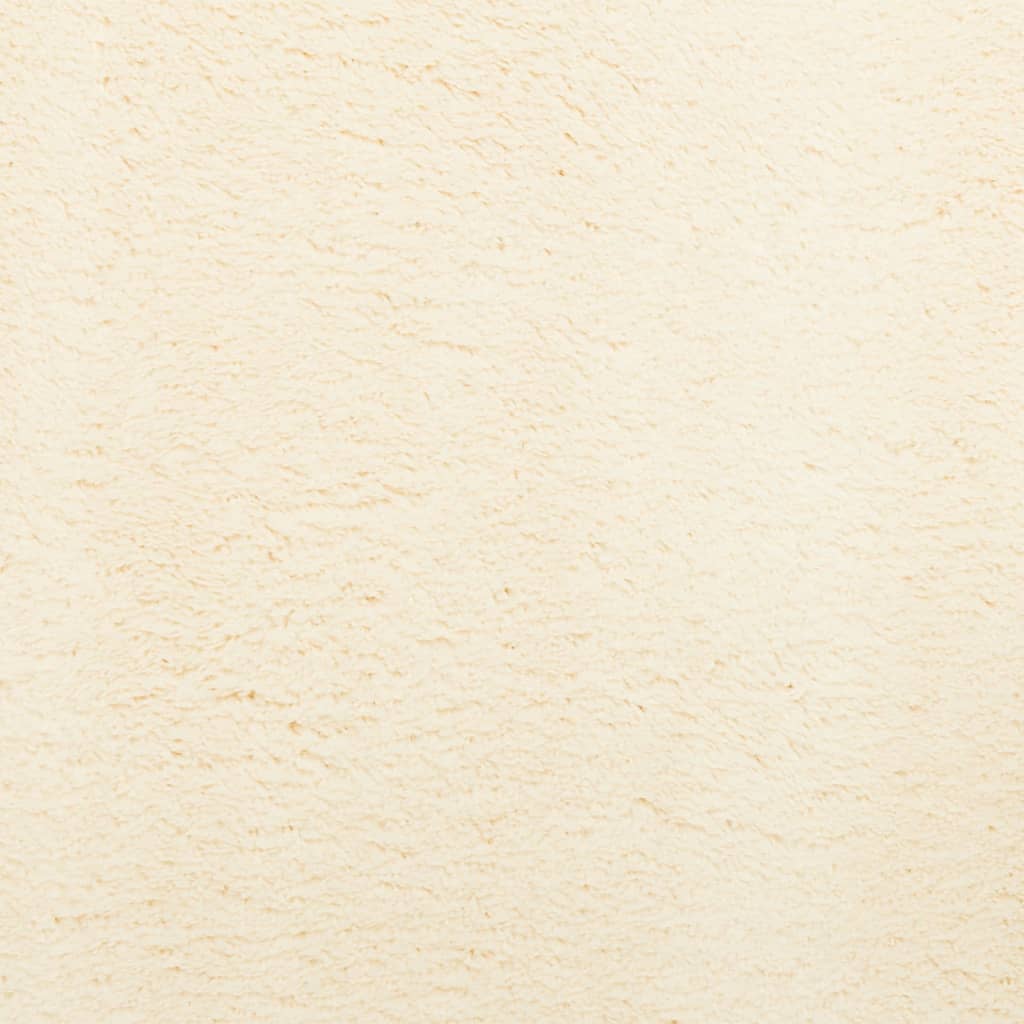 Alfombra De Pelo Corto Suave Lavable Huarte Crema Ø 200 Cm / Vetonek_3