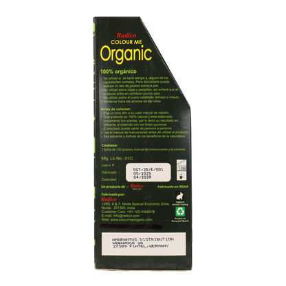 Tinte vegetal rubio dorado cobrizo Radico 100 g