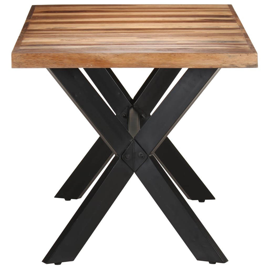 Mesa De Comedor De Madera Acacia Acabado Miel 160x80x75 Cm_1
