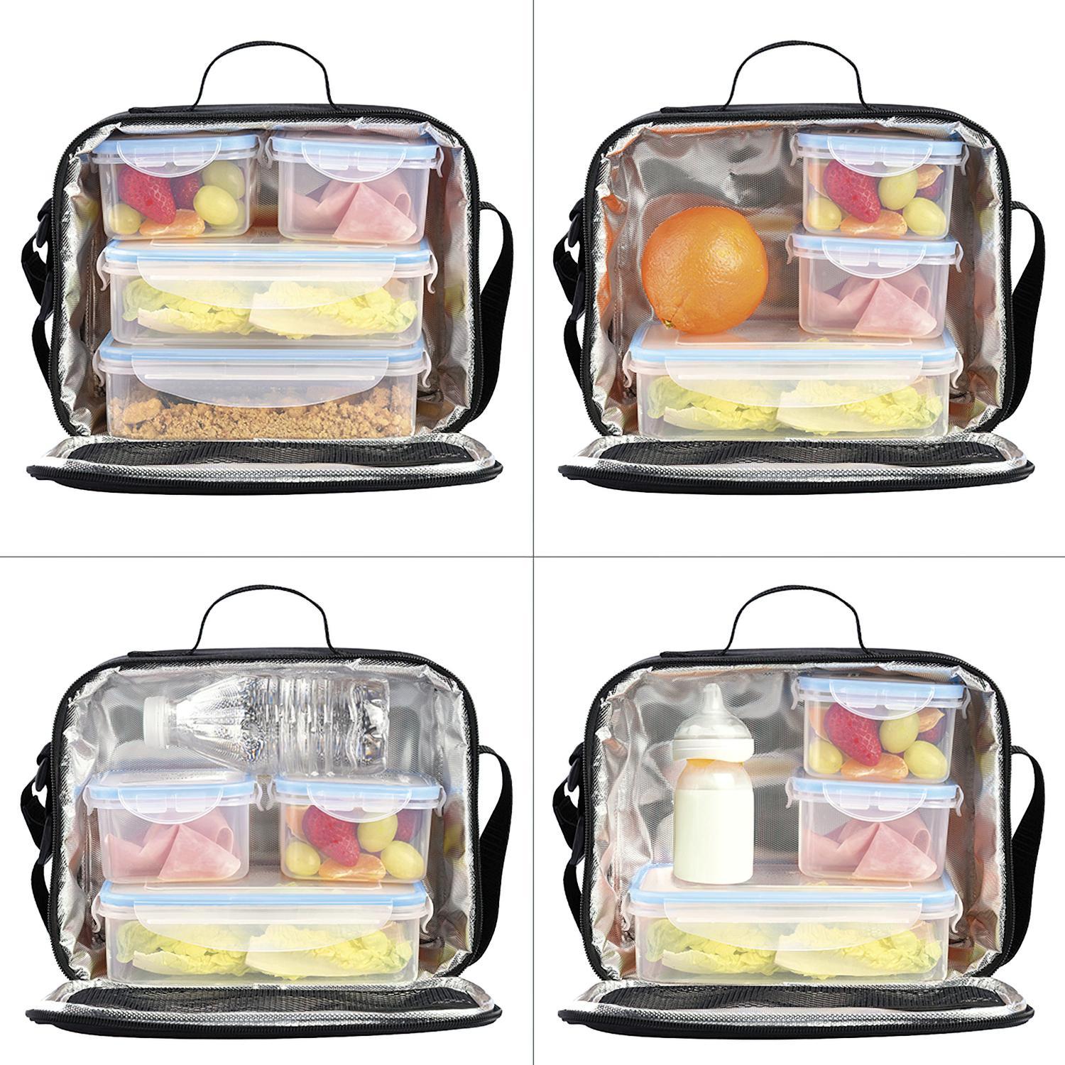 Bolsa Termica Con 4 Recipientes Hermeticos Plastico (2x800 Ml + 2x400 Ml.)_2