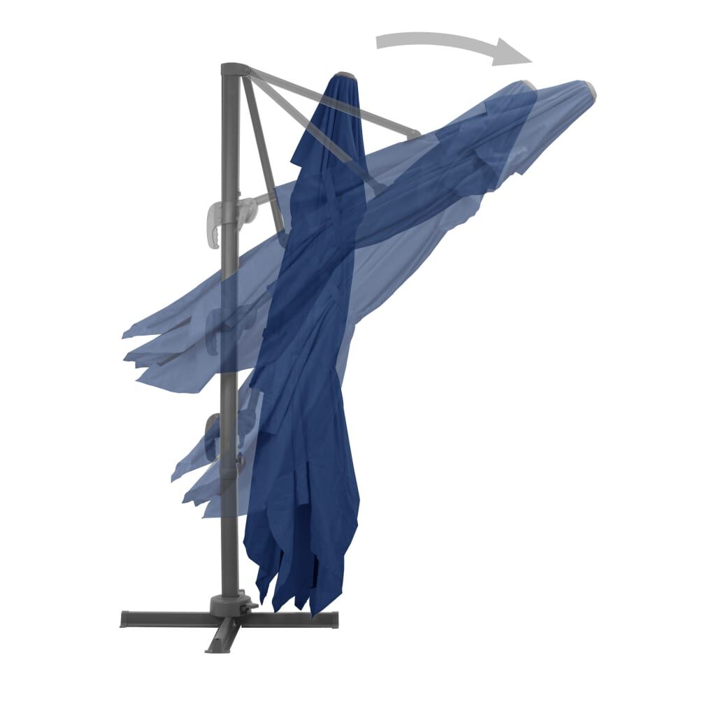 Vidaxl Sombrilla Voladiza De Jardín Poste De Aluminio Azul Azure 4x3 M_3