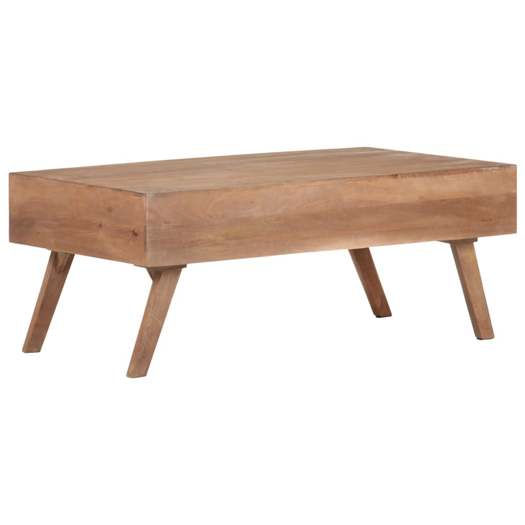 Mesa De Centro De Madera Maciza De Mango 100x60x40 Cm_1
