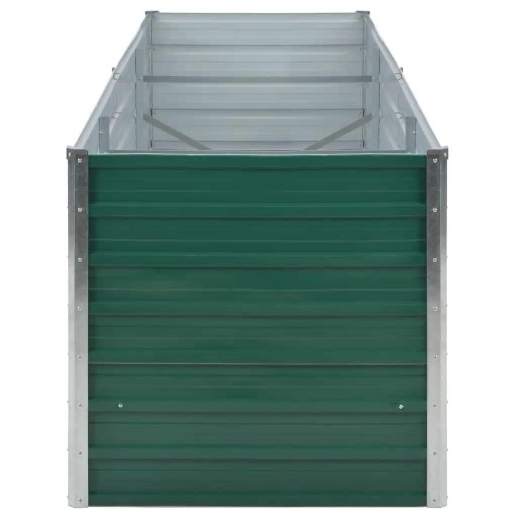 Arriate De Jardín De Acero Galvanizado Verde 240x80x77 Cm_4