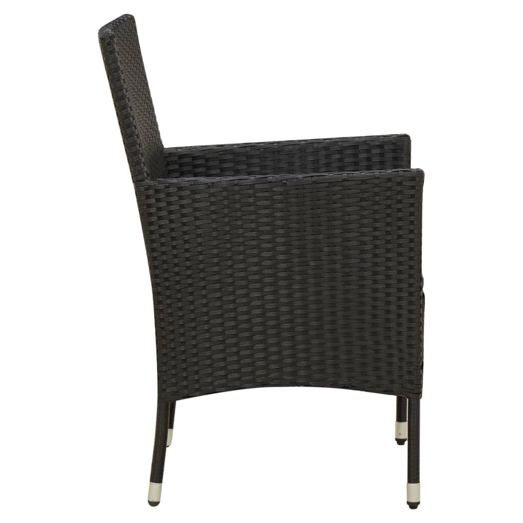 Vidaxl Juego De Comedor De Jardín 7 Piezas Ratán Sintético Negro_4