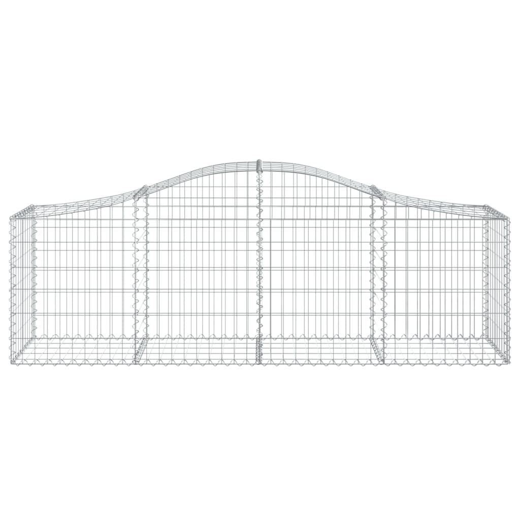 Cestas De Gaviones 6 Uds Forma De Arco Hierro 200x50x60/80 Cm_3
