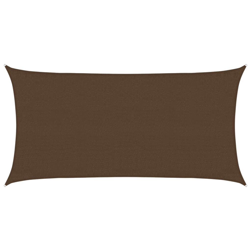 Vidaxl Toldo De Vela Hdpe Marrón 160 G/m² 3x6 M_0