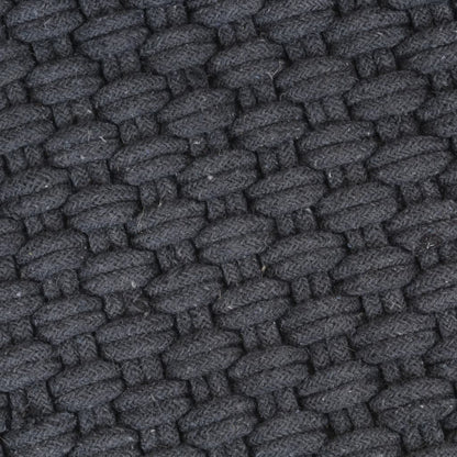 Alfombra Rectangular Algodón Antracita 160x230 Cm / Vetonek_2