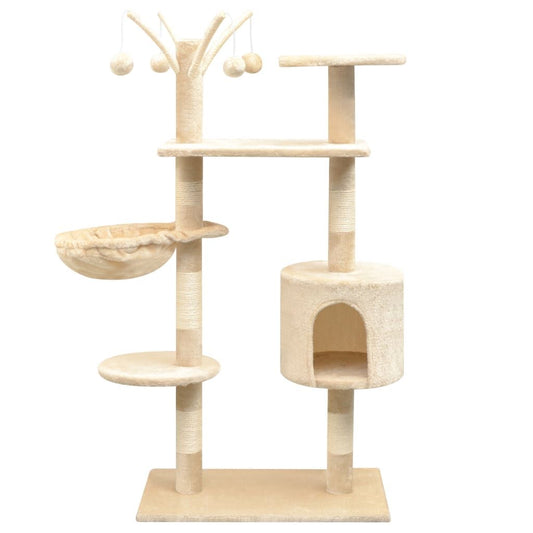 Vidaxl Rascador Para Gatos Con Poste Rascador De Sisal 125 Cm Beige_0