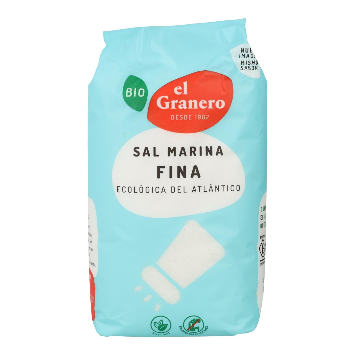 Sal marina fina BIO El Granero, 1Kg