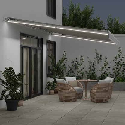 Toldo Retráctil Manual Luz Led Antracita Y Blanco 600x350 Cm_2