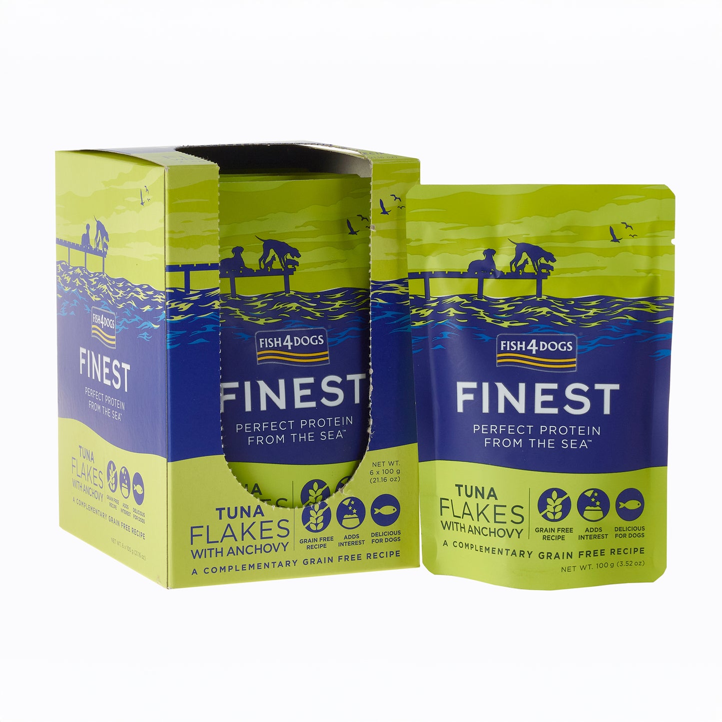 Fish4dogs Mousse Para Perro Sin Cereales – Atún Y Anchoas 100 G (pack De 6)_0