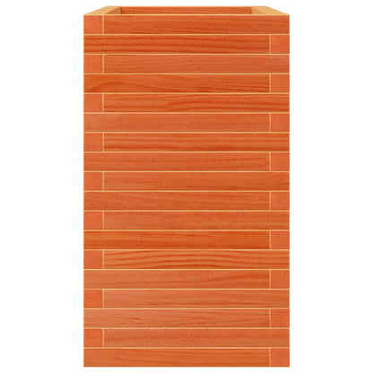 Jardinera Madera Maciza De Pino Marrón Cera 70x40x68,5 Cm_5
