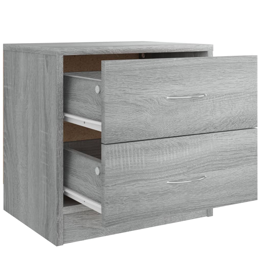 Mesita De Noche Madera De Ingeniería Gris Sonoma 40x30x40 Cm_4
