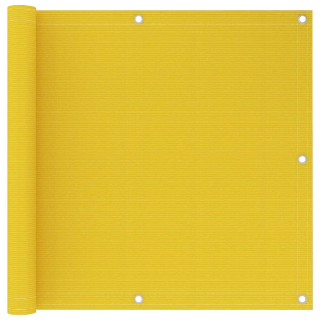 Vidaxl Toldo Para Balcón Hdpe Amarillo 90x600 Cm_0