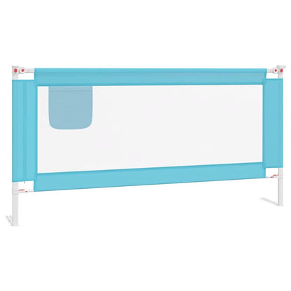 Vidaxl Barandilla De Seguridad Cama De Niño Azul Tela 180x25 Cm_0