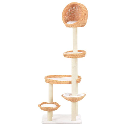 Vidaxl Rascador Para Gatos Con Poste De Sisal Madera Natural De Sauce_1