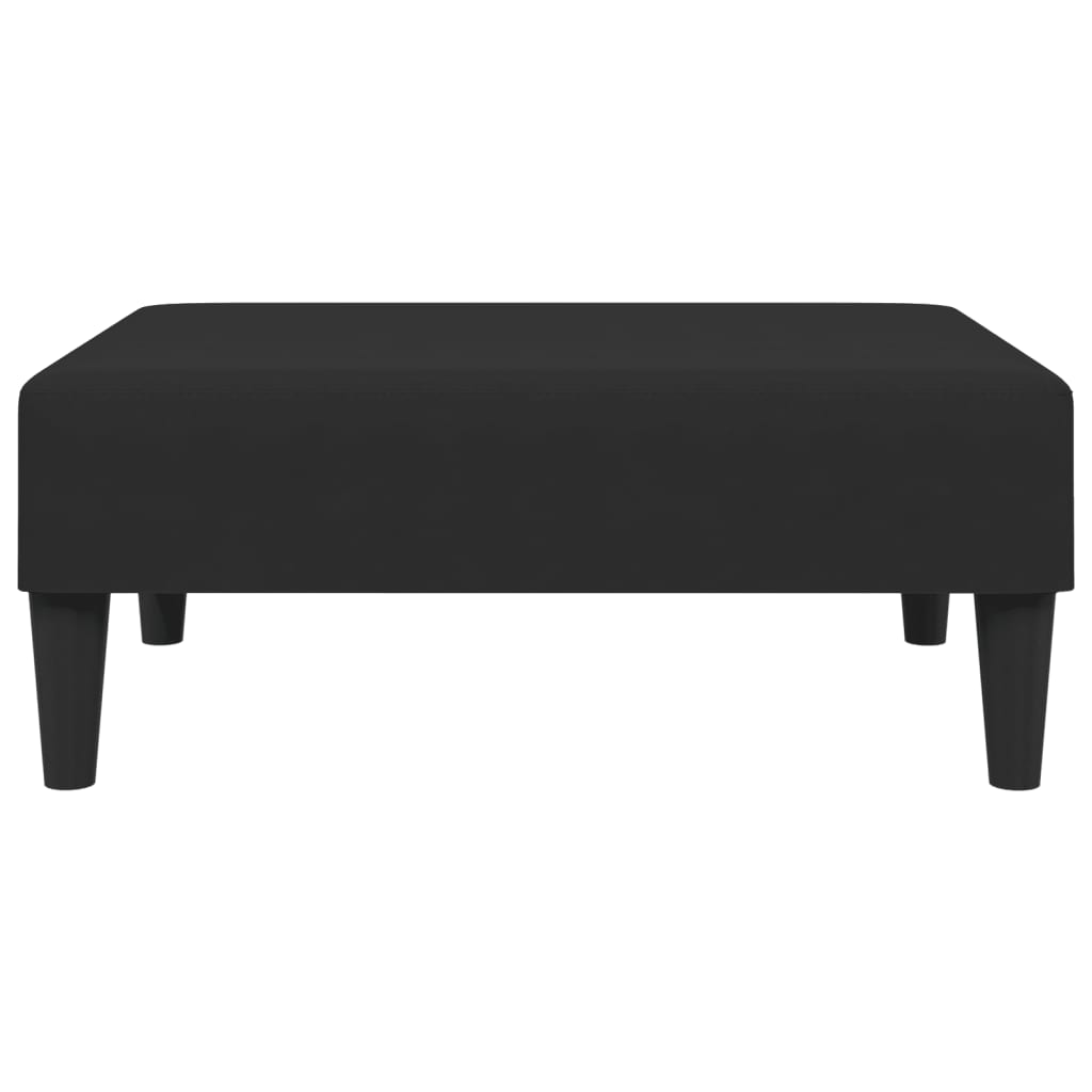 Sofá Cama De 2 Plazas Con Almohadas Y Taburete Terciopelo Negro / Vetonek_5