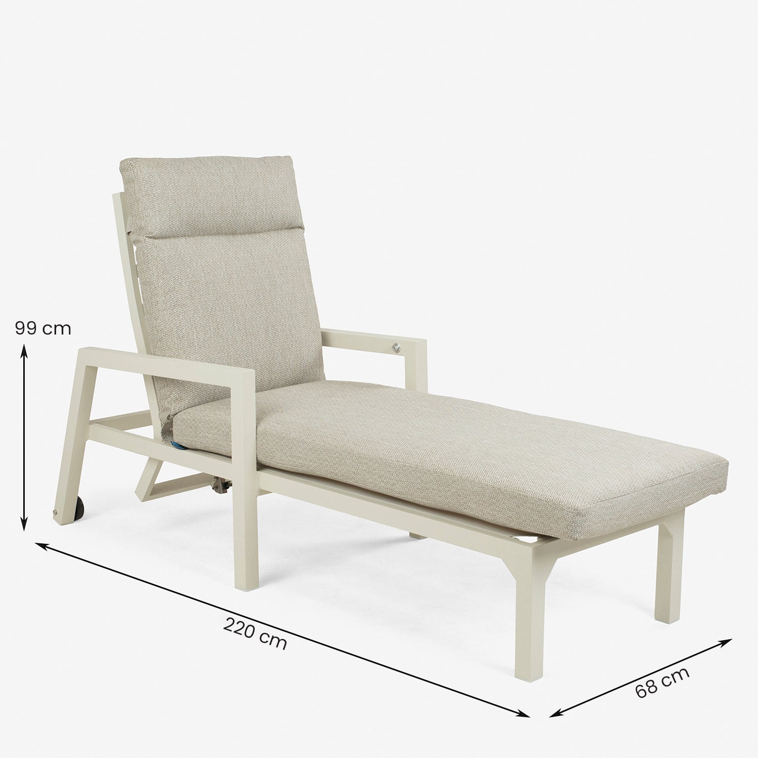 Pack 2 Tumbonas Reclinable, Con Cojín, Aluminio, Color Blanco, 220x68x99 Cm_4