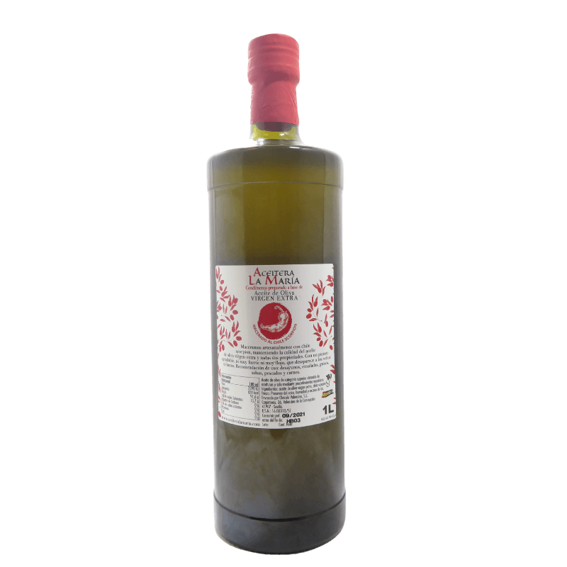 Aceite De Oliva Virgen Extra Macerado Al Chile Scorpion 1 L Cristal_1