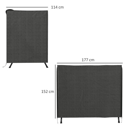 Outsunny Funda De Balancín Para Jardín Con 2 Cremalleras 177x114x152 Cm Gris_2