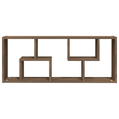 Estantería De Pared Madera Ingeniería Marrón Roble 36x16x90 Cm / Vetonek_5